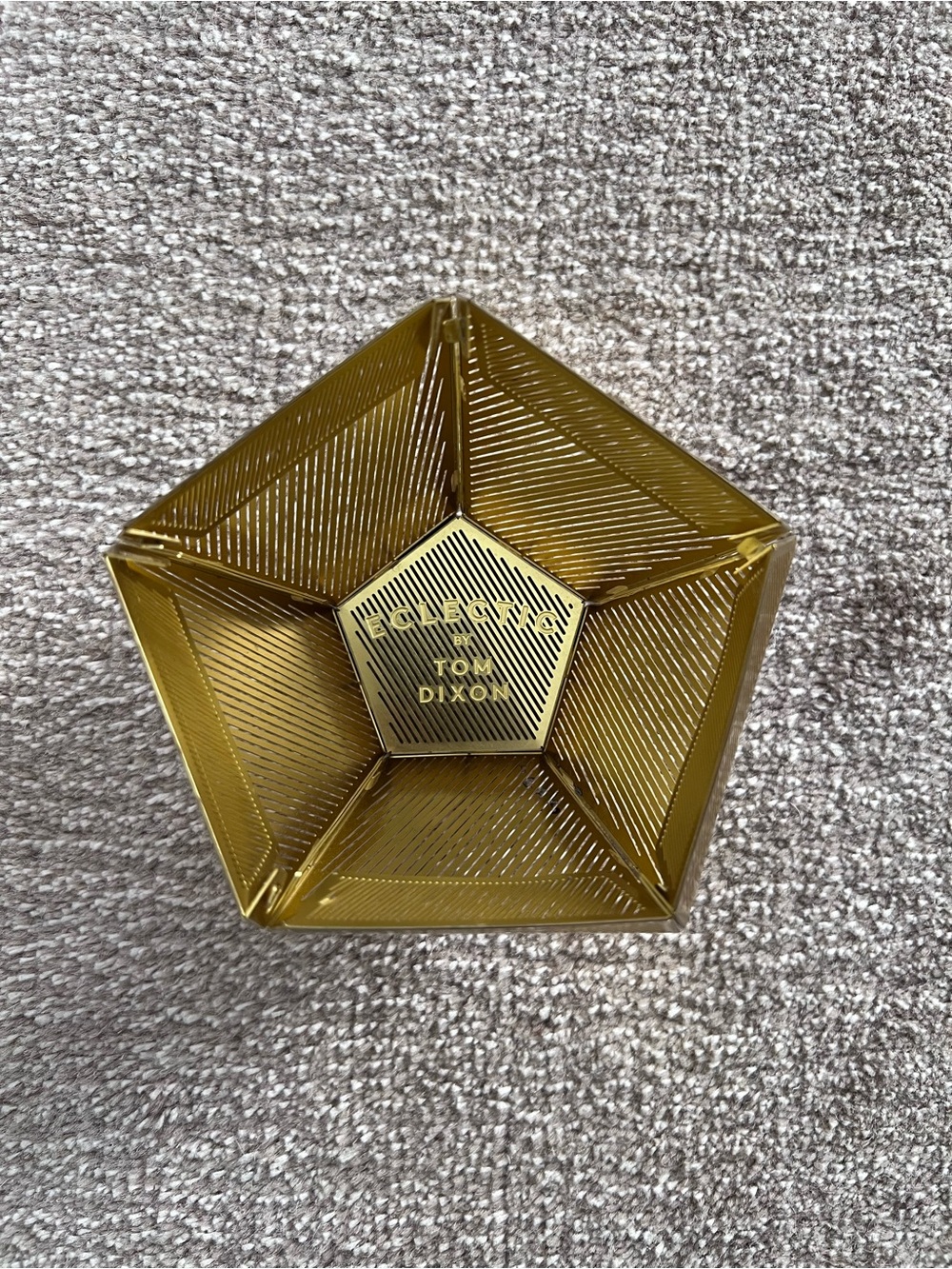 Tom Dixon Brass Pentagonal Tea Light Candle Holder